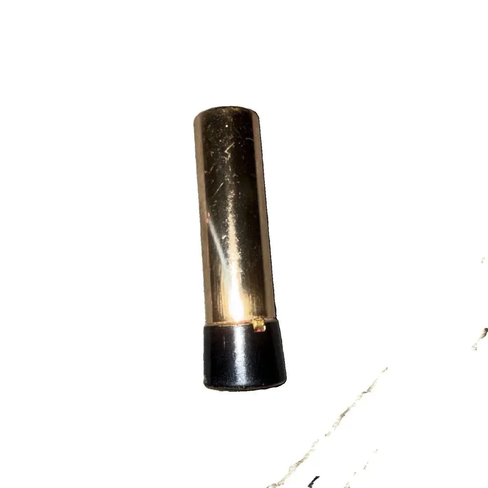 Vintage Ponds Metal Tube Slide Up Lip Stick Reddish Orange Movie Prop Gold Black
